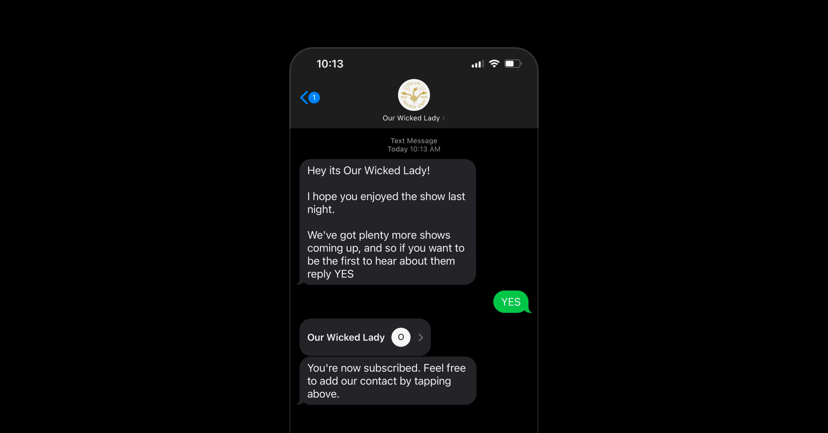 SMS Screenshot - Fan 
